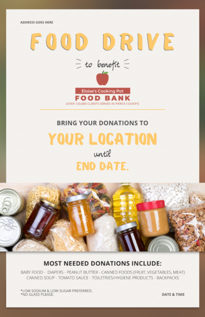 Food Drive Promotional Materials - The Making a Difference Foundation