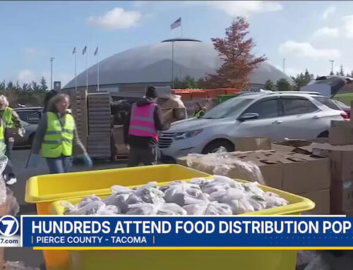 Hundreds in Tacoma line up for food boxes as government shutdown continues